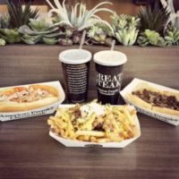 Great Steak cheesesteak franchise sandwich fries and drink