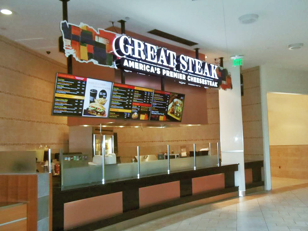 Great Steak cheesesteak franchise location in a mall