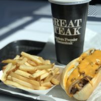 Philly Cheesesteak and fries - Great Steak Franchise